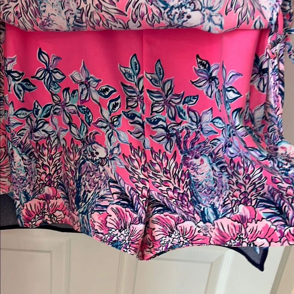 Lilly Pulitzer Pink and Blue Floral Romper - Picture 3 of 4